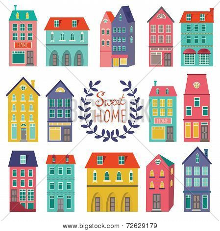 Colorful houses collection