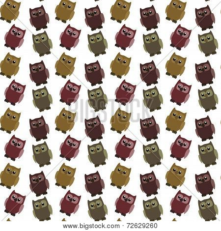 seamless background with owls