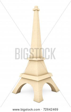 3D Wooden Eiffel Tower Statue