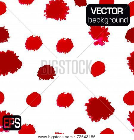 Abstract watercolor background with red circles.