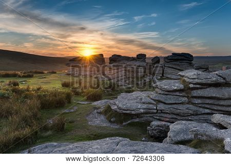 Combestone Tor On Dartmoor