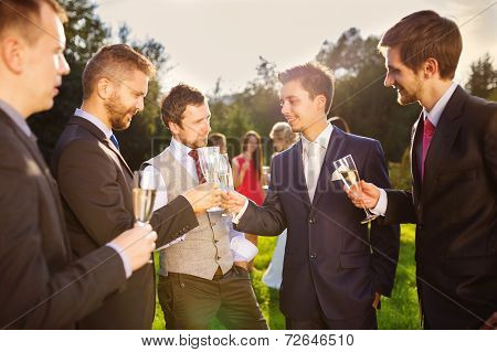 Groom with groomsmen