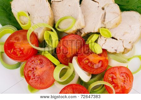 Close up of healthy salad.