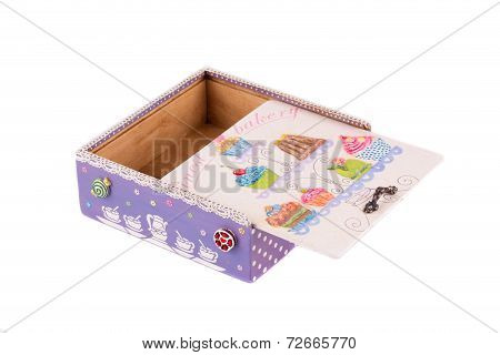 Jewelry case with decoration.