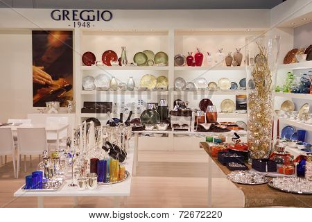 Greggio Stand At Homi, Home International Show In Milan, Italy