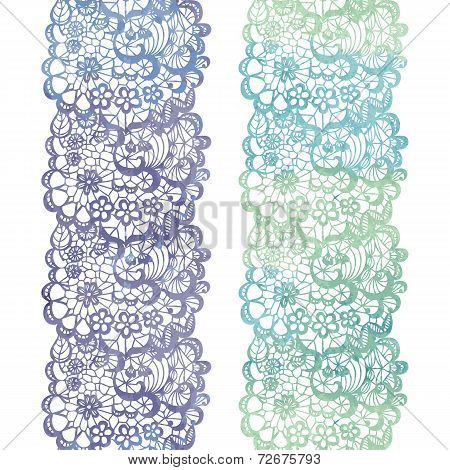 Lacy elegant watercolor border. Lacy vintage trim.