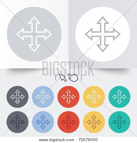 Fullscreen sign icon. Arrows symbol.