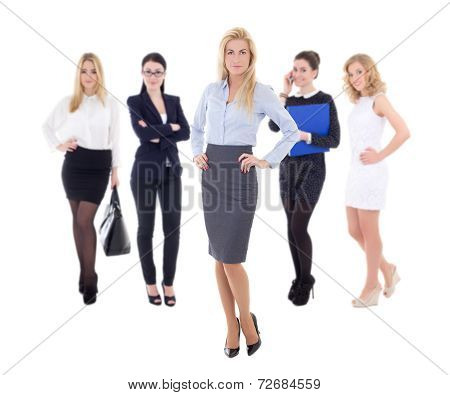 Young Attractive Business Women Isolated On White