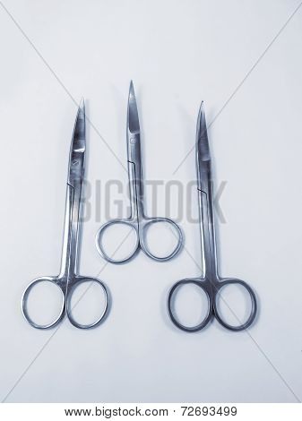 Surgical Instruments On White