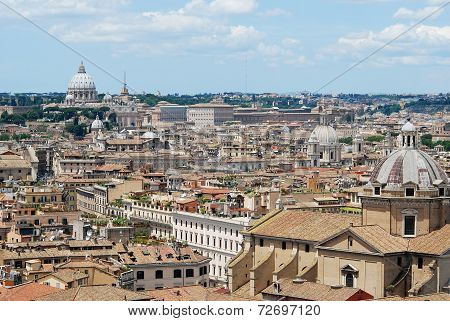 Rome Aerial View From Vittorio Emanuele Monument