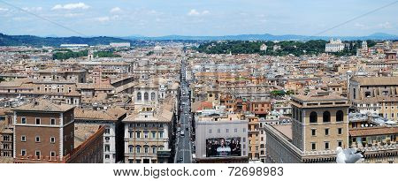 Rome Aerial View From Vittorio Emanuele Monument