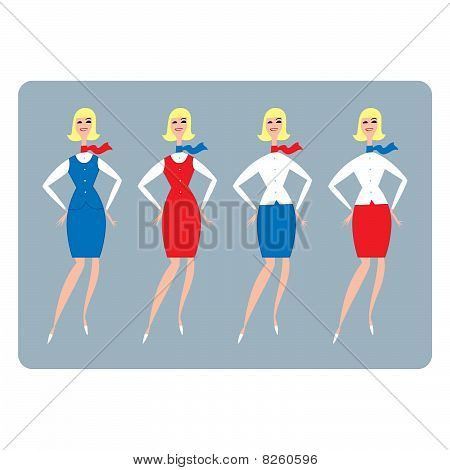 Stewardess gastvrouw