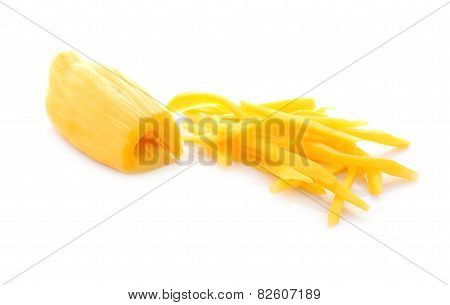 Ripe Jack fruit On White Background