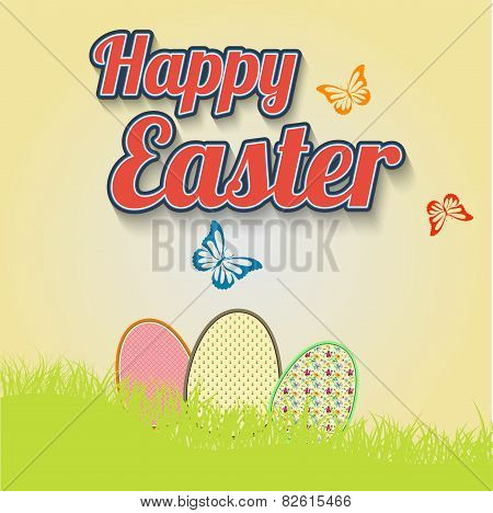 Making leaflet Happy Easter for design vector