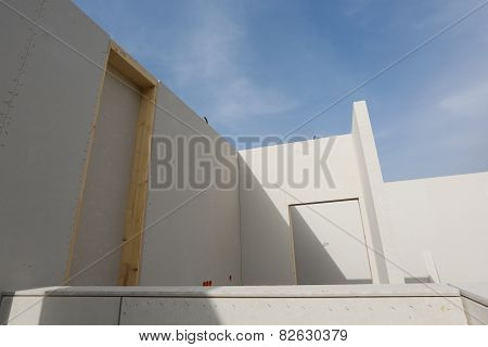 Prefabricated Roofless House In The Making