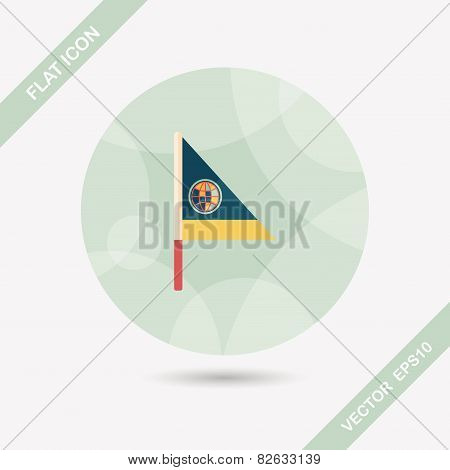 Flag Flat Icon With Long Shadow