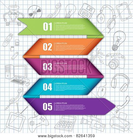 Vector illustration on the theme of electronics