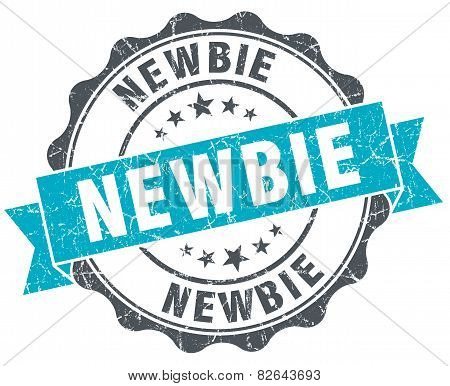 Newbie Vintage Turquoise Seal Isolated On White