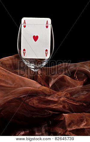 Playing Card In The Glass