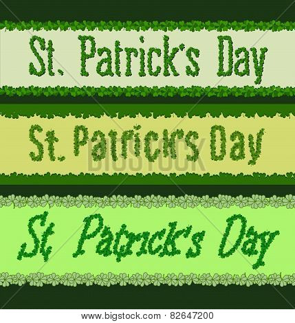 Plate St. Patrick's Day,  clover font