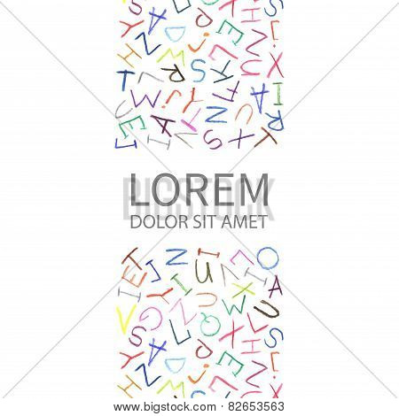 Children pencil ABC frame
