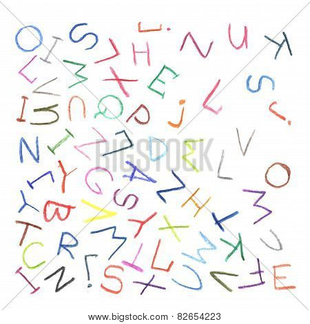 Children pencil ABC background