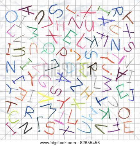 Children pencil ABC background