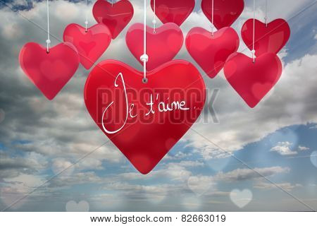 Valentines love hearts against valentines heart design