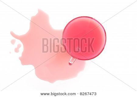 Glas Cup mit einem rosa drink