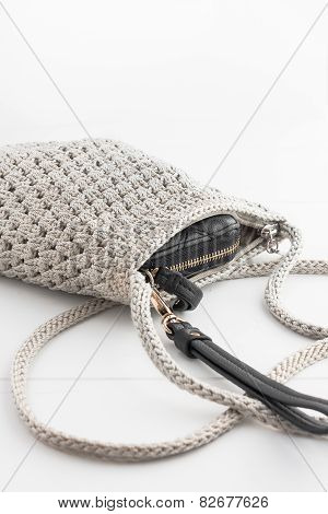 knitted sack purse
