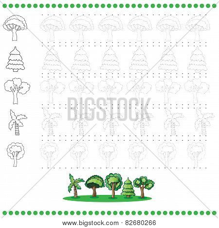 Connect the dots number of images - exercise for kids