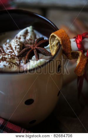 Chocolate With Marshmallows In Mug