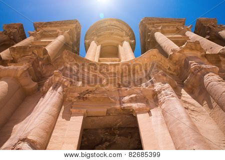 Ancient temple in Petra, Jordan