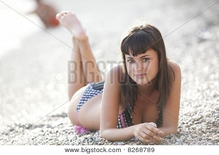 Dívka na pláži