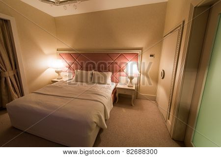 GABALA - MAY 18: Room in Riverside Hotel on May 18, 2014 in Gabala, Azerbaijan. Riverside hotel is first 5 star hotel in Gabala, Azerbaijan
