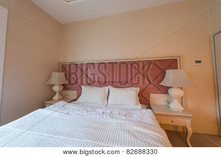GABALA - MAY 18: Room in Riverside Hotel on May 18, 2014 in Gabala, Azerbaijan. Riverside hotel is first 5 star hotel in Gabala, Azerbaijan