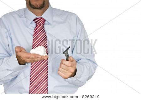 จัดการกับโฟมโกนหนวดและใบมีด