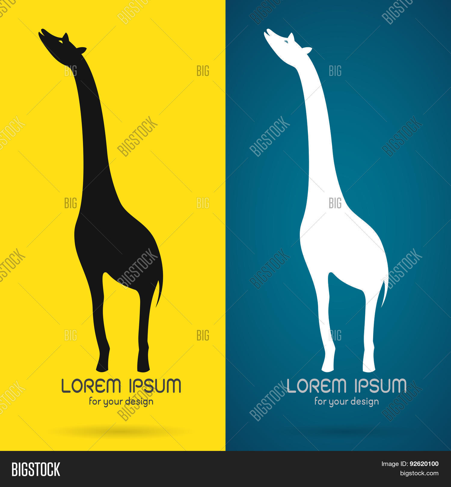 Giraffe Design Vector Image Giraffe Vector & Photo (Free Trial) | Bigstock