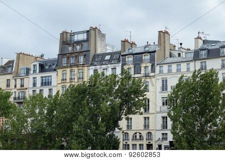 Traditional Paris rooftops
