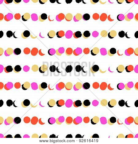 Simple striped geometric pattern with dots