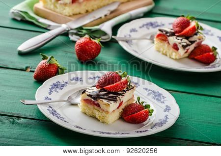 Mom's Dessert With Fresh Strawberries
