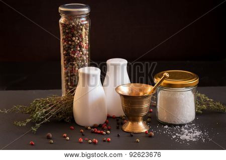 Concept Of Salt And Pepper Accessories