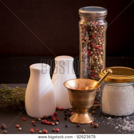 Concept Of Salt And Pepper Accessories