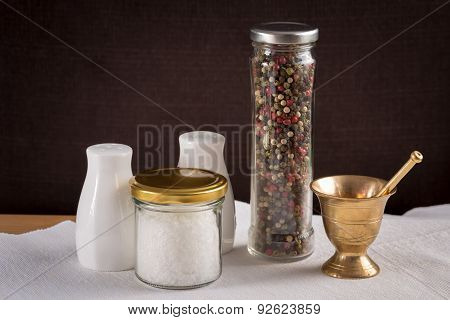 Concept Of Salt And Pepper Accessories