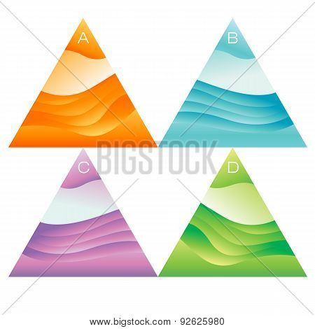 Abstract Vector Triangle Banners Set