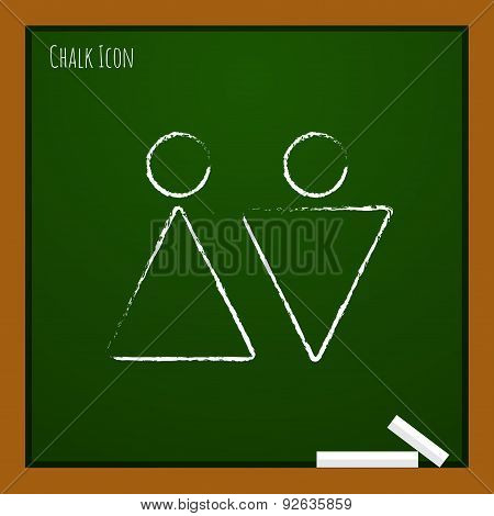 Vector heterosexual couple icon. Eps10
