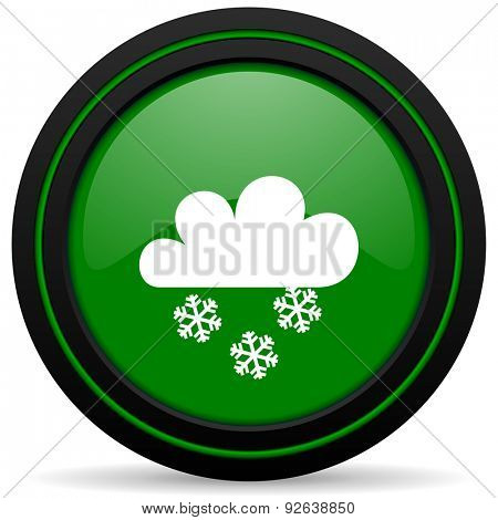 snowing green icon waether forecast sign