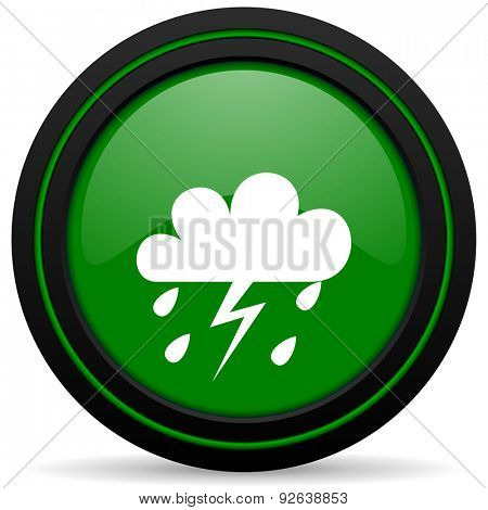 storm green icon waether forecast sign