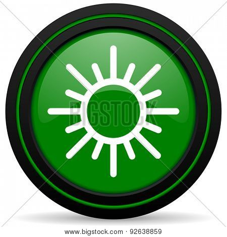 sun green icon waether forecast sign