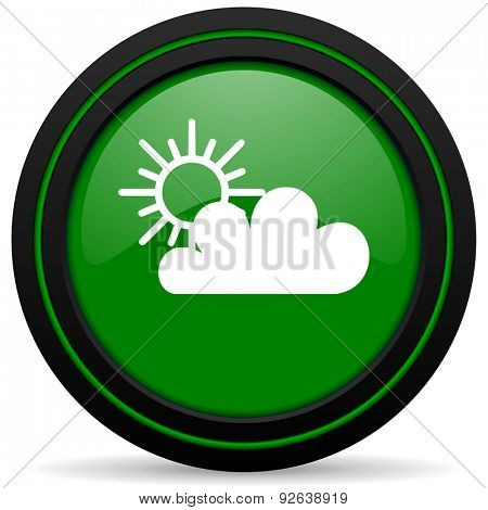 cloud green icon waether forecast sign